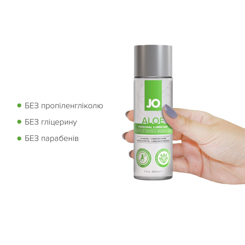 Змазка JO H2O Organic Aloe 60 мл, демонстрація текстури
