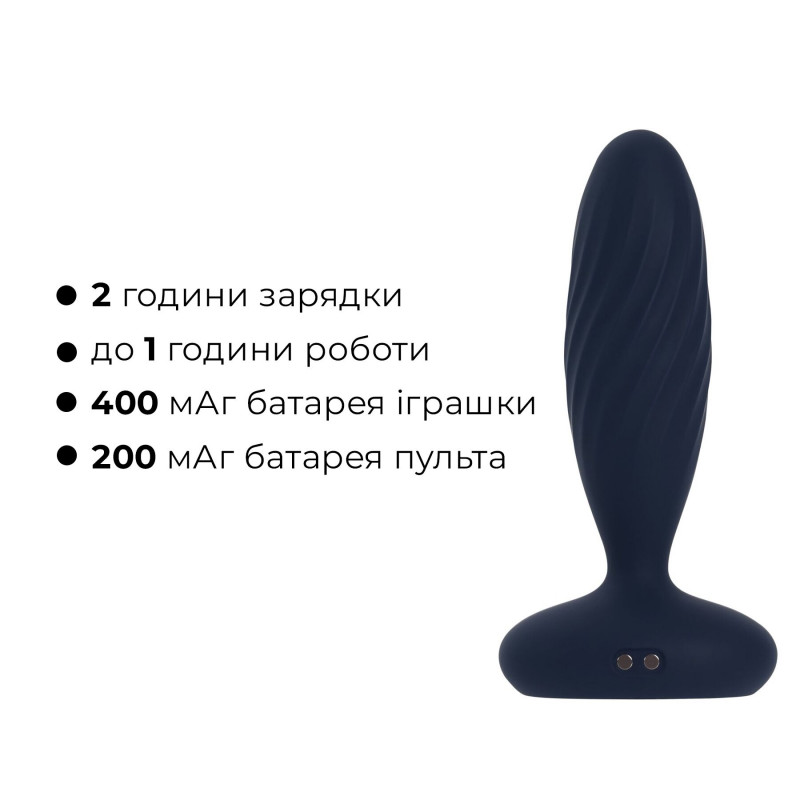 Svakom Jordan Navy Blue - вид зверху, демонструє розмір та форму