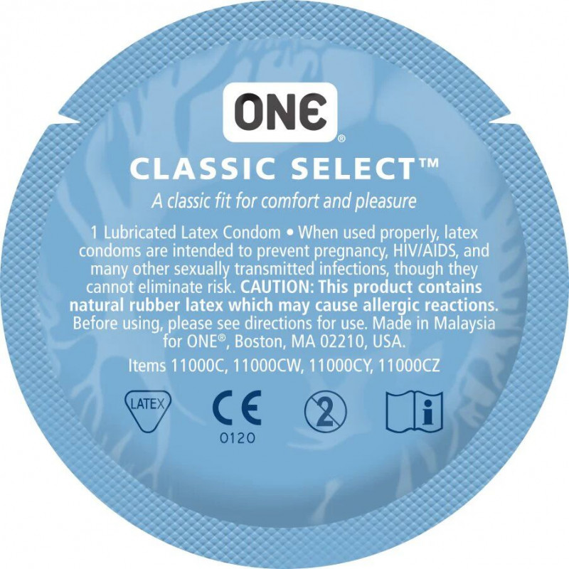 Детальний вигляд упаковки презервативів ONE Classic Select MSM Collection, 100 шт, тубус