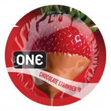 Презерватив ароматизований ONE FlavorWaves Chocolate Strawberry, 1 шт, полуниця-шоколад — Keks-Hub