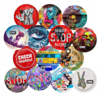 Презерватив ONE Street Art Collection, гладенький, зі змазкою, дизайнерське паковання, 1 шт