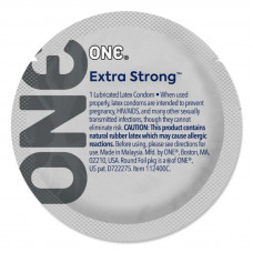 Презерватив ONE Extra Strong, 1 шт, розширена форма, зі змазкою, для анального сексу — Keks-Hub