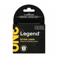 Презервативи ONE Legend XL, збільшений розмір, 3 шт, з розширенням на кінці — Keks-Hub