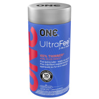 Презервативи ONE Ultra Feel ультратонкі, 10 шт, в тубусі