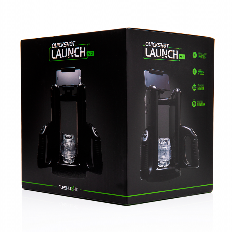 Fleshlight Quickshot Launch V2 - вид збоку, демонстрація механізму