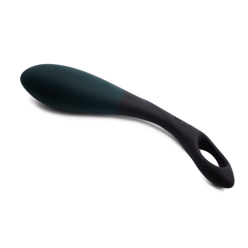 Анальний стимулятор Alive Black Heart Teal Black, вид збоку, деталі вигину