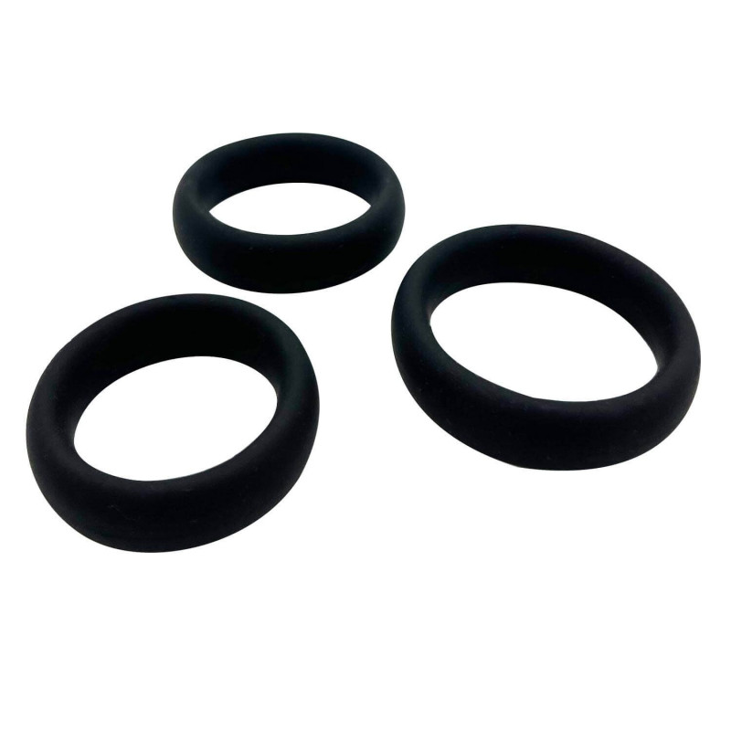 Ерекційне кільце Alive Sensual Pleasure Rings з ребристою текстурою, вид збоку