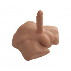 Півторс з фалоімітатором на присосці SilexD Apollo S Male Torso Caramel — Keks-Hub