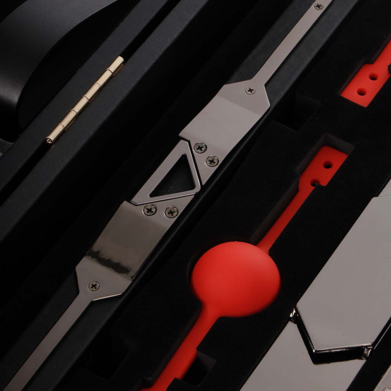 Упаковка БДСМ-набору LOCKINK All-in-1 Чорний - стильне чорне пакування