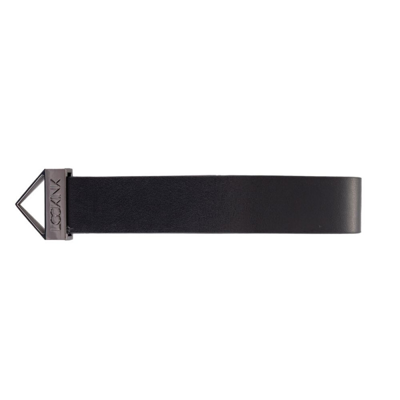 Текстура матеріалу БДСМ-набору LOCKINK Bondage & Restraint чорний, шкіра та металеві елементи.