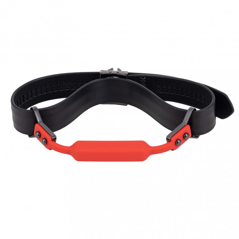 Шкіряний кляп LOCKINK Ball-Gag & Gag-bite Set, чорний, з деталями фурнітури