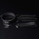 Комплект LOCKINK Tied Collar Set чорний: нашийник і повідець крупним планом, демонстрація комплектації