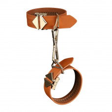 Наручники-кайдани LOCKINK Wristcuffs/Anklecuffs Brown Set — Keks-Hub