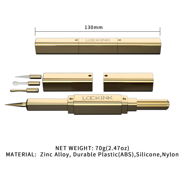 Набір для флірту: золотистий тиглер LOCKINK 5-головковий та коробка