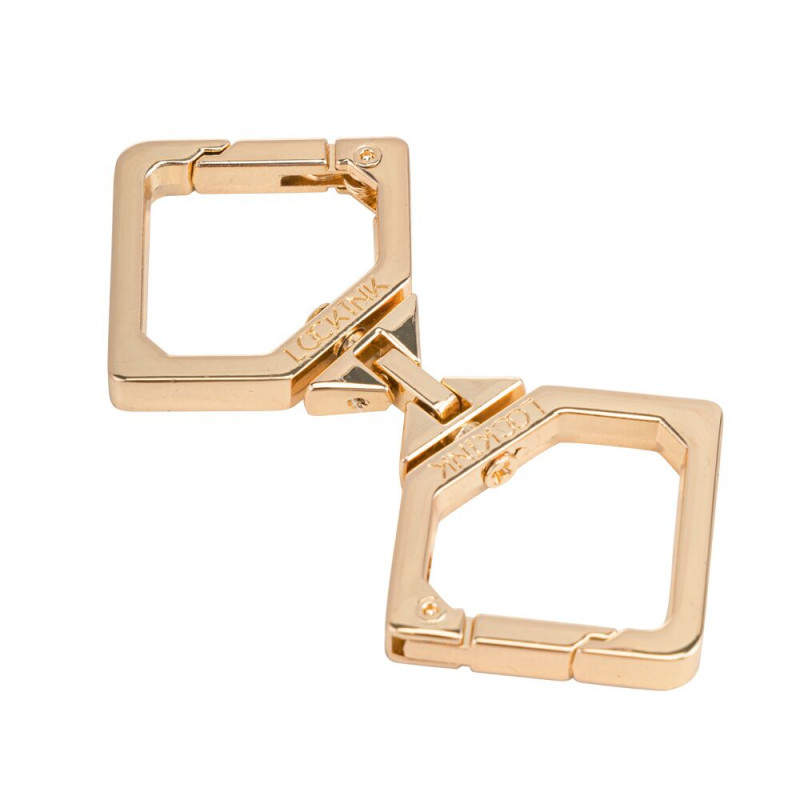 Сумка LOCKINK Mysterious Square Kink Bag - Коричнева, деталі швів, майстерність