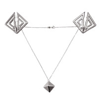 Зажимы для сосков LOCKINK Adjustable с тяжелой подвеской серые