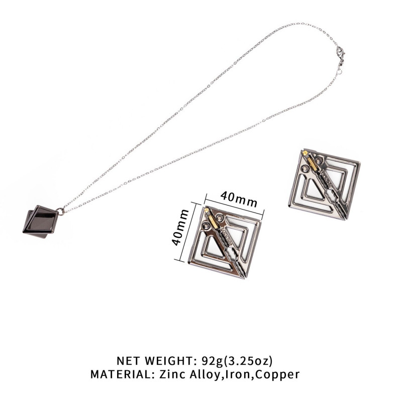 Детальний вигляд затискача для сосків LOCKINK сірого кольору з блискучою підвіскою