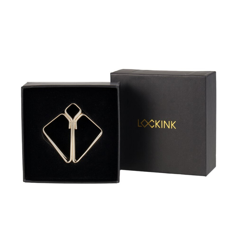 Затискачі для сосків LOCKINK Nipple Clamps Golden - вид збоку, демонстрація деталі механізму