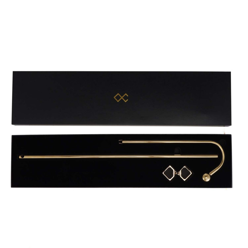 Текстура матеріалу анальних гаків LOCKINK Golden Adjustable, гладка поверхня