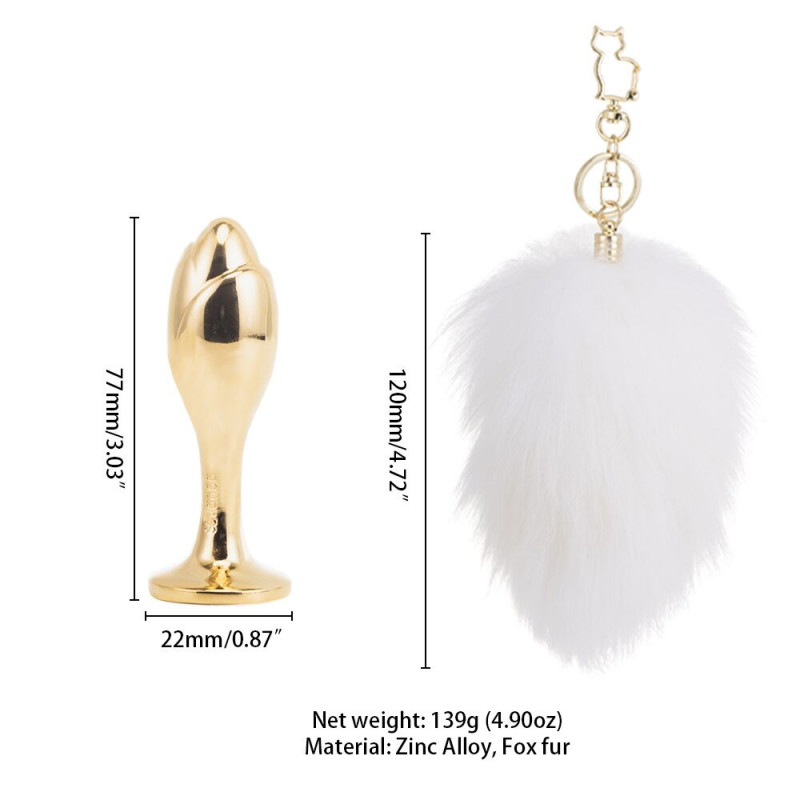 Металева анальна пробка LOCKINK SEVANDA, демонстрація розміру і форми