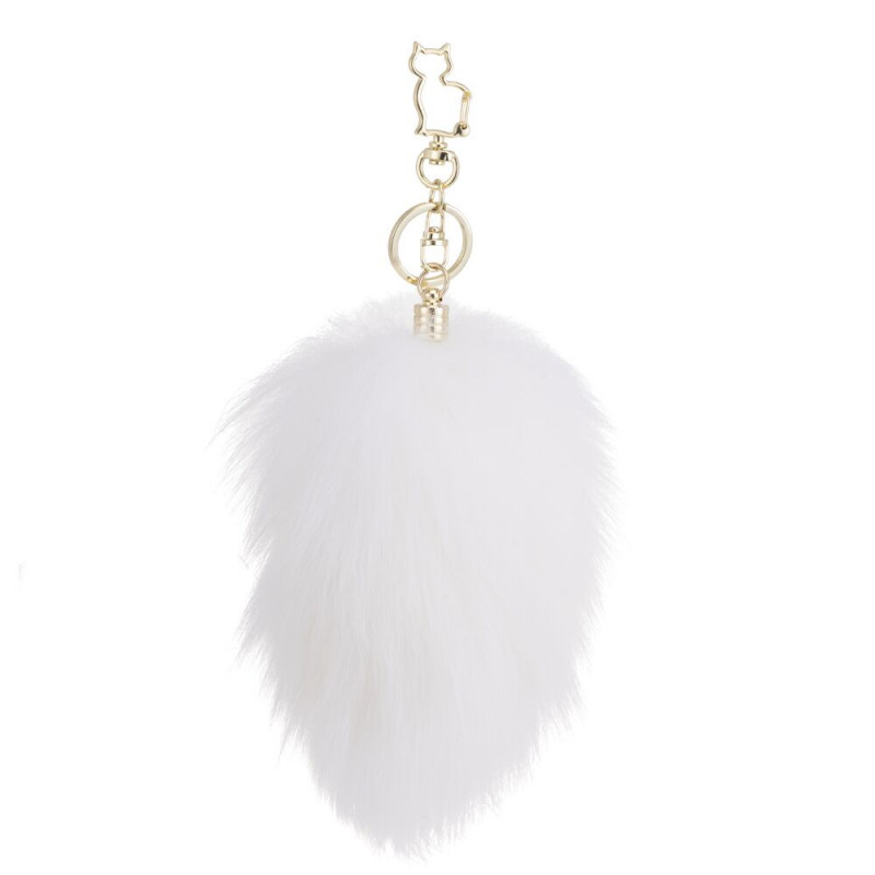 Текстура білого кролячого хвоста на анальній пробці LOCKINK SEVANDA