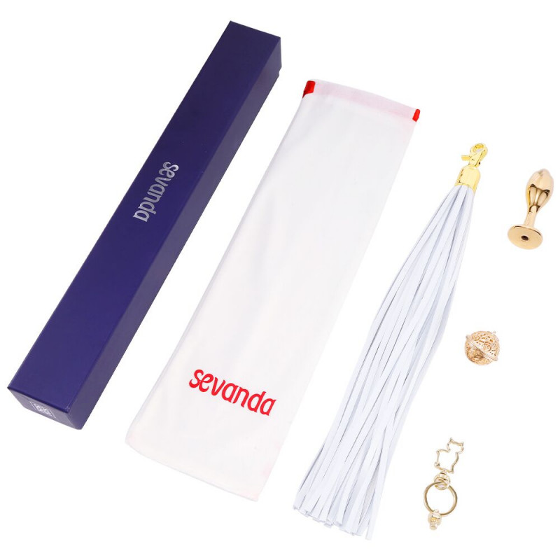 Бічна частина анальної пробки LOCKINK SEVANDA Хвіст поні Біла