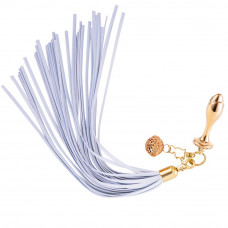 Металева анальна пробка LOCKINK SEVANDA Хвіст поні Біла