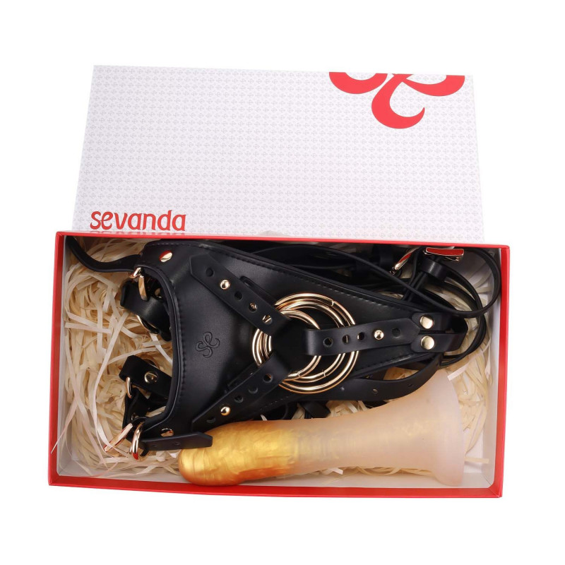 Кріплення страпона LOCKINK SEVANDA Queen Sheba Golden Dildo, безпечні матеріали