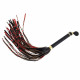 Флогер LOCKINK SEVANDA Red & Black Braided Tail Flogger - крупний план плетених хлистів