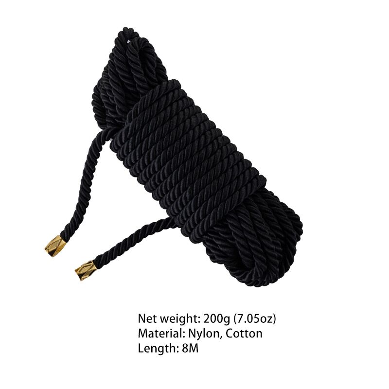 Детальний вигляд текстури чорної мотузки для шибарі LOCKINK SEVANDA, зблизька