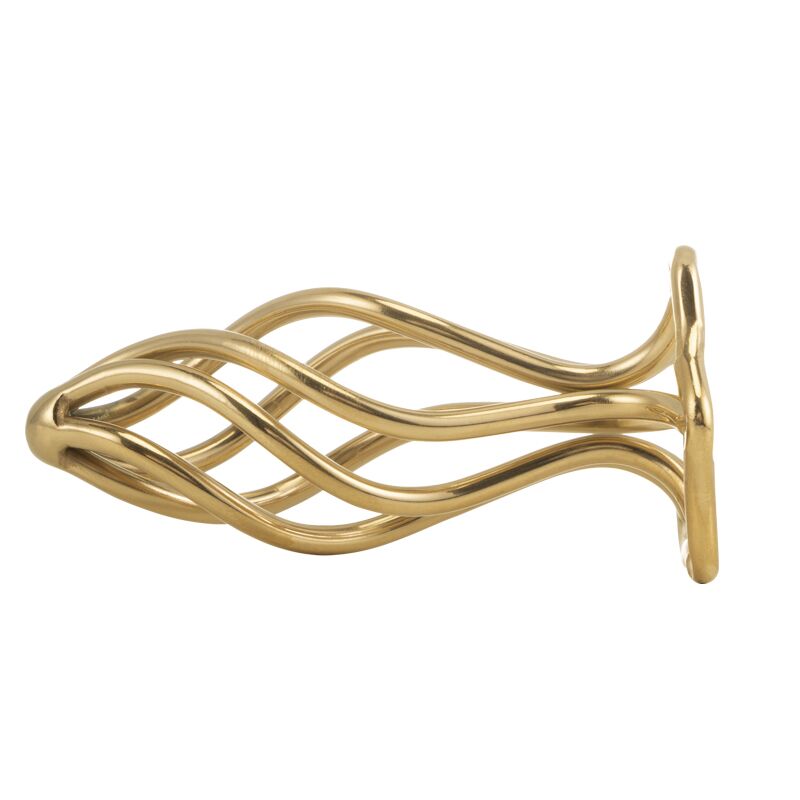 Упаковка анальної пробки LOCKINK SEVANDA Hollow Spiral Golden Metal L size, елегантний дизайн