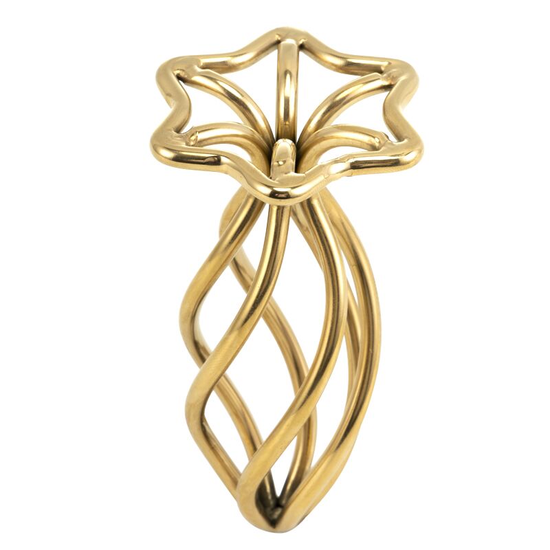 Комплект анальної пробки LOCKINK SEVANDA Hollow Spiral Golden Metal L size з додатковими аксесуарами (якщо є)