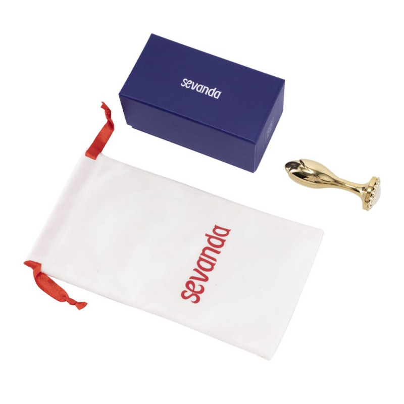 Витончена рожева анальна пробка LOCKINK SEVANDA Pearl Rose-shape, що показує її привабливий естетичний вигляд