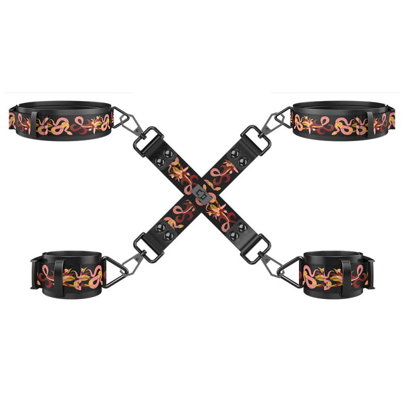 Детальний вигляд елементів БДСМ-набору LOCKINK The Flowering Serpent