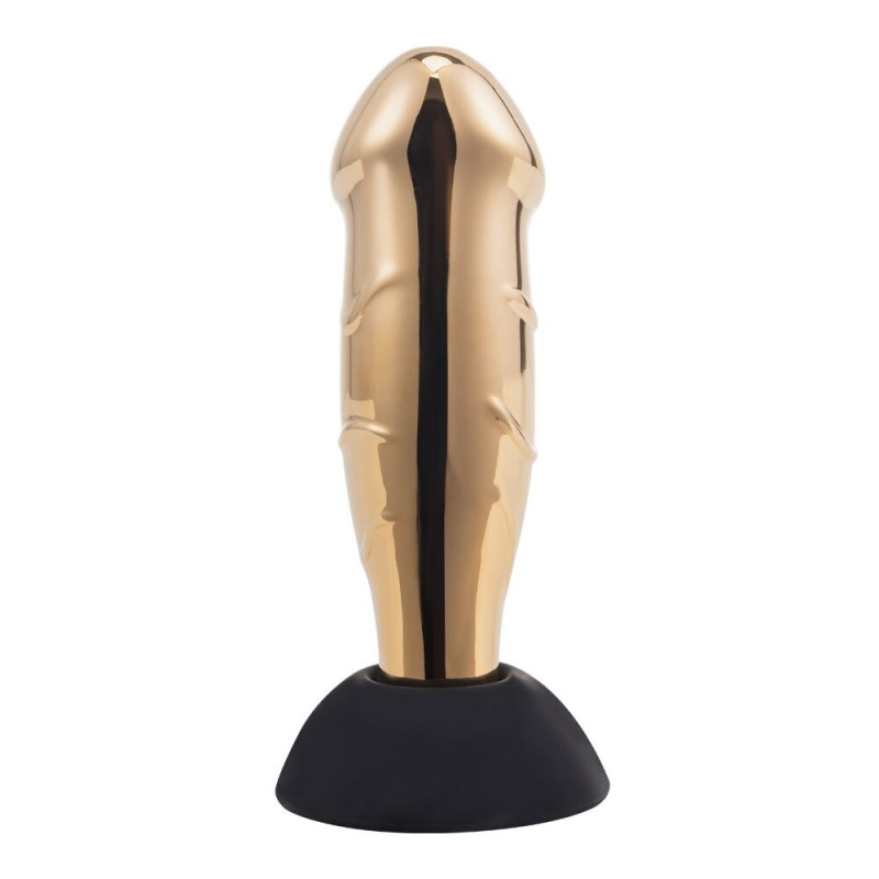 Текстура матеріалу вібромасажера простати LOCKINK SEVANDA Hercules, золотистий