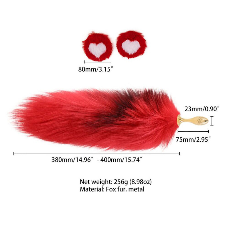 Анальна пробка LOCKINK SEVANDA Red Vixen Set, червоний колір