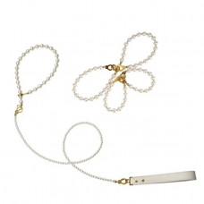 Набір для бондажу LOCKINK Pearl Bondage & Restraint Set, перлинний нашийник, повідець, наручники — Keks-Hub