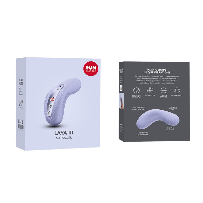 Fun Factory LAYA III soft violet - деталі конструкції, що забезпечують унікальний масаж