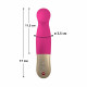 Вібратор-пульсатор Fun Factory SUNDAZE fuchsia pink: вигляд збоку, демонстрація форми