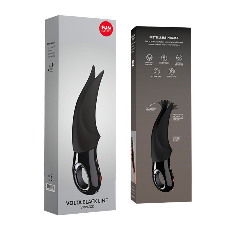Вібратор Fun Factory VOLTA чорний, деталі кінчика