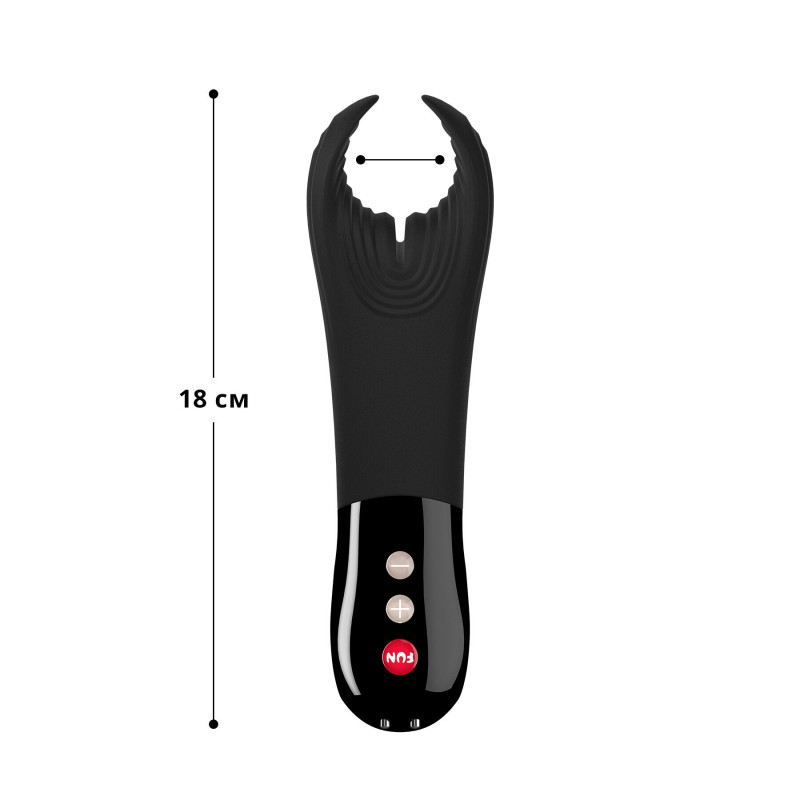 Вібратор Fun Factory MANTA black – детальний вигляд збоку, гнучка конструкція