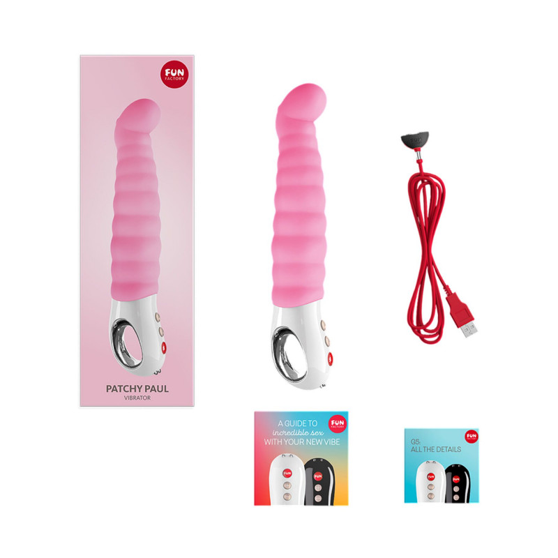 Вібратор Fun Factory PATCHY PAUL candy rose, повний комплект