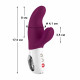 Вигляд збоку вібратора-кролика Fun Factory MISS BI grape/white, деталі дизайну