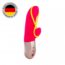 Мінівібратор-кролик Fun Factory AMORINO pink/neon yellow зі знімною стимулюючою стрічкою — Keks-Hub