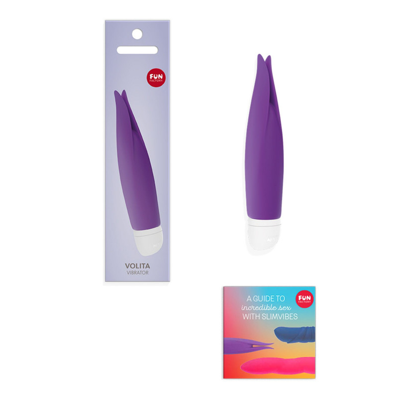 Вібратор Fun Factory VOLITA фіолетовий, місце для батарейок, механізм роботи