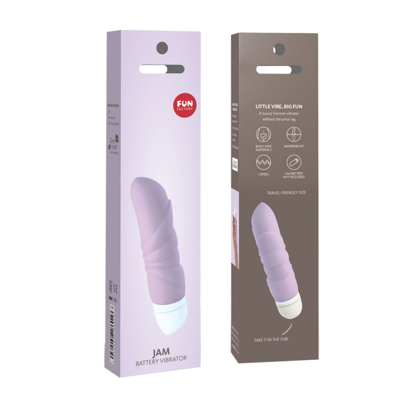 Текстура рельєфної поверхні мінівібратора Fun Factory JAM бузкового, що забезпечує інтенсивну стимуляцію