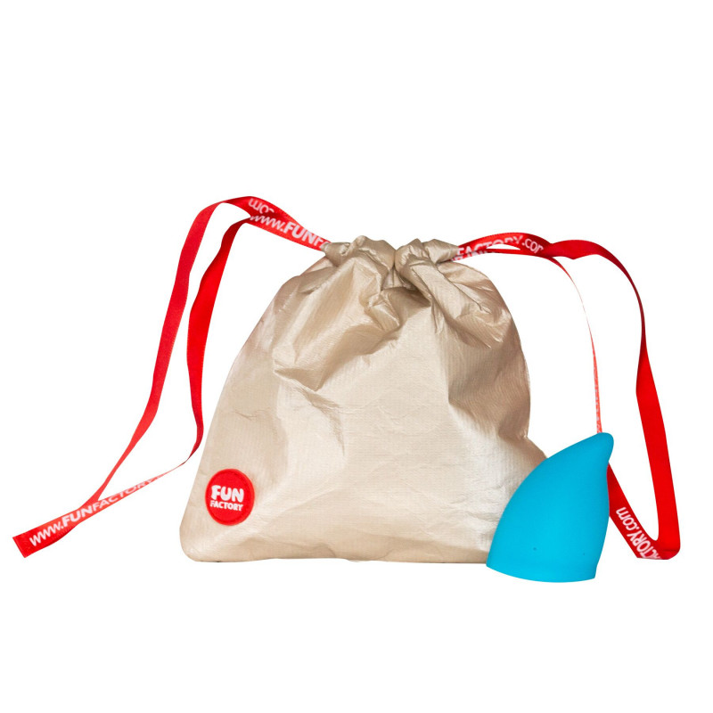 Текстура менструальної чаші Fun Factory FUN CUP SIZE A бірюзова – гладка, медичний силікон, комфорт при використанні