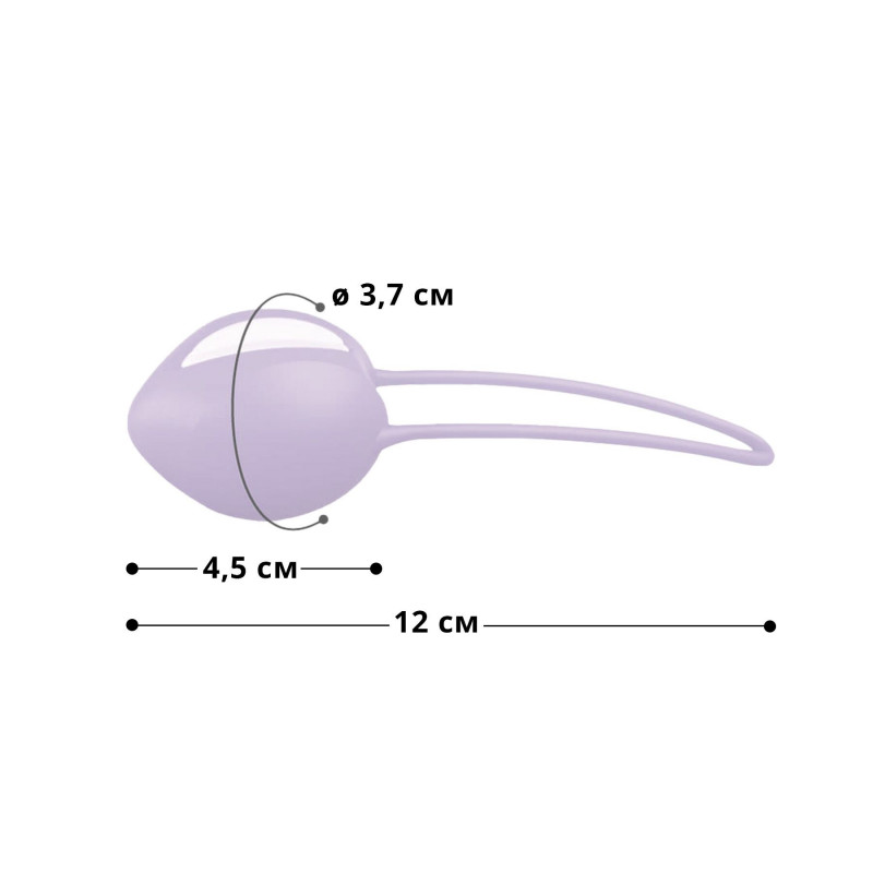 Вагінальна кулька Fun Factory SMARTBALL UNO збоку, детальний вигляд