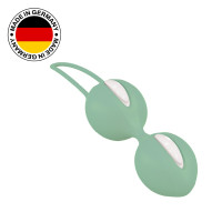 Вагінальні кульки Fun Factory SMARTBALLS DUO, фісташково-білі, 2 шт, діаметр 3,2 та 3,6 см