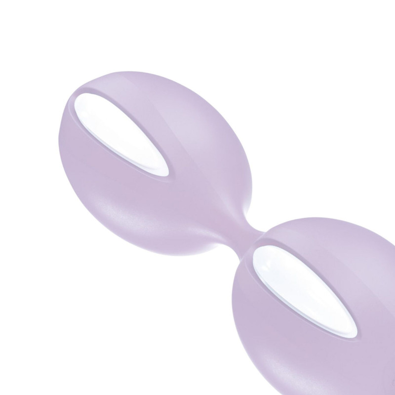 Текстура поверхні вагінальних кульок Fun Factory SMARTBALLS DUO бузково-білих